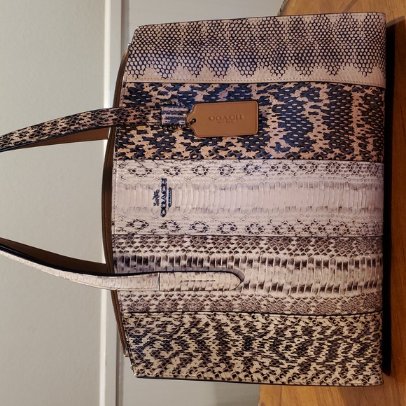 Coach Handbags - COACH Charlie Carryall Real snakeskin Ombre bag